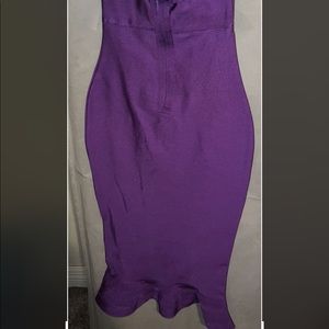 Size small purple strapless party dress